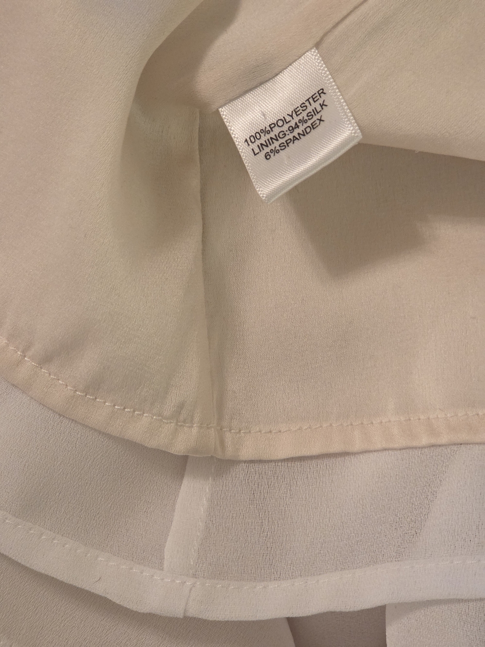St. John White Tie-Neck Pintuck Blouse - Picture 5 of 5